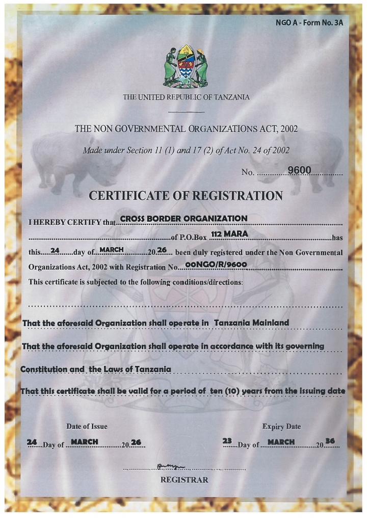 Certificate of Registration