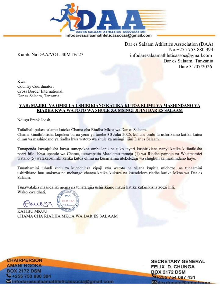 Athletics Association Endorsement