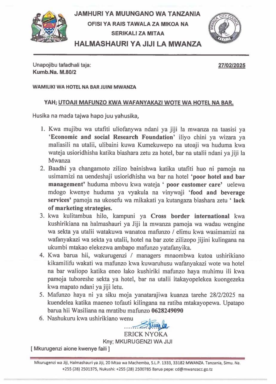 City Council Permit - Mwanza